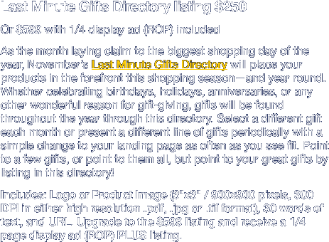 Last Minute Gifts Directory listing